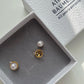 2 in 1, Cristal stud earrings