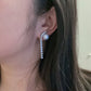 Long chaine stud earrings