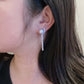 Long chaine stud earrings