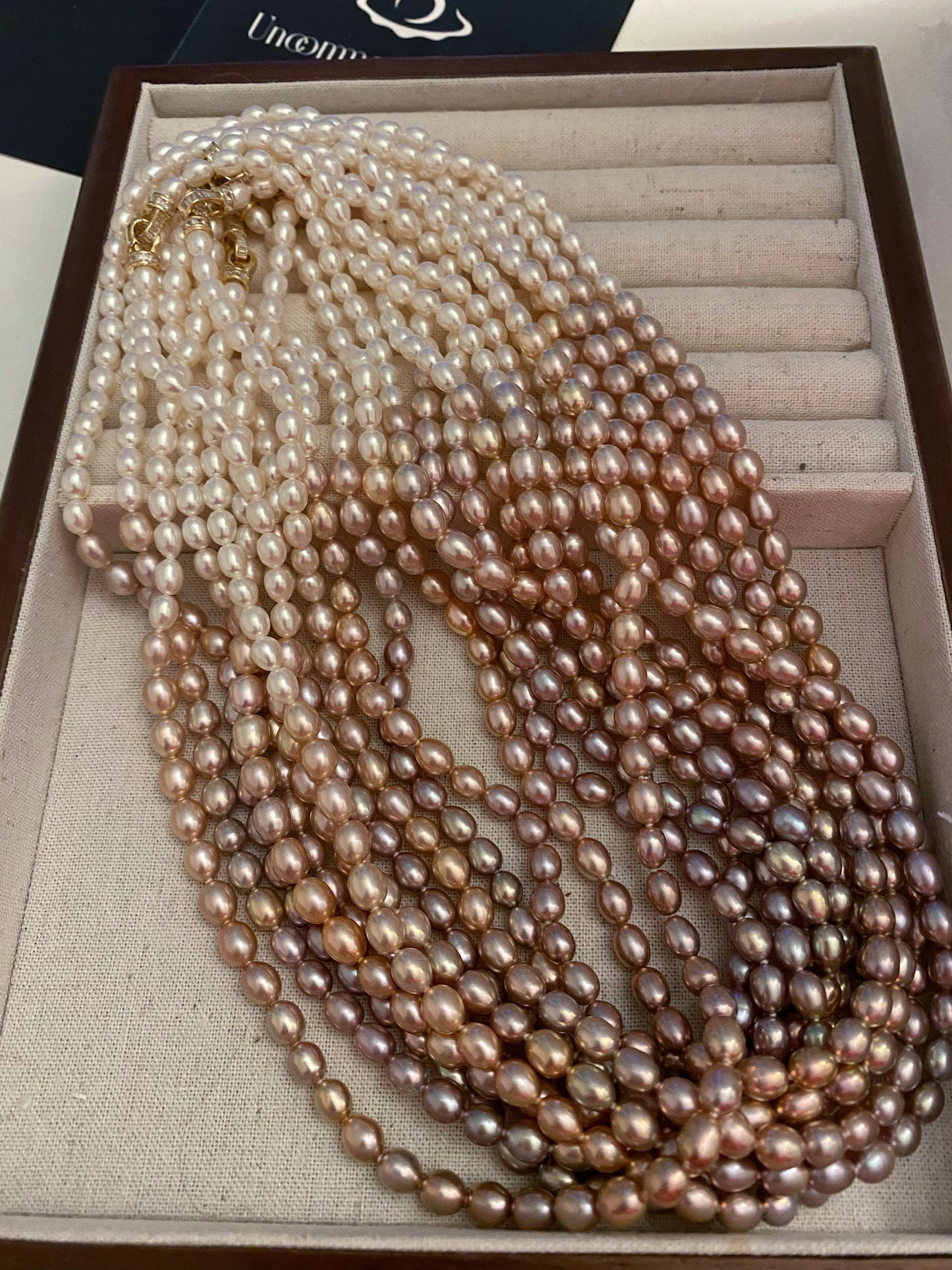 (Special colors) Shikisai pearl rope necklace, 100cm