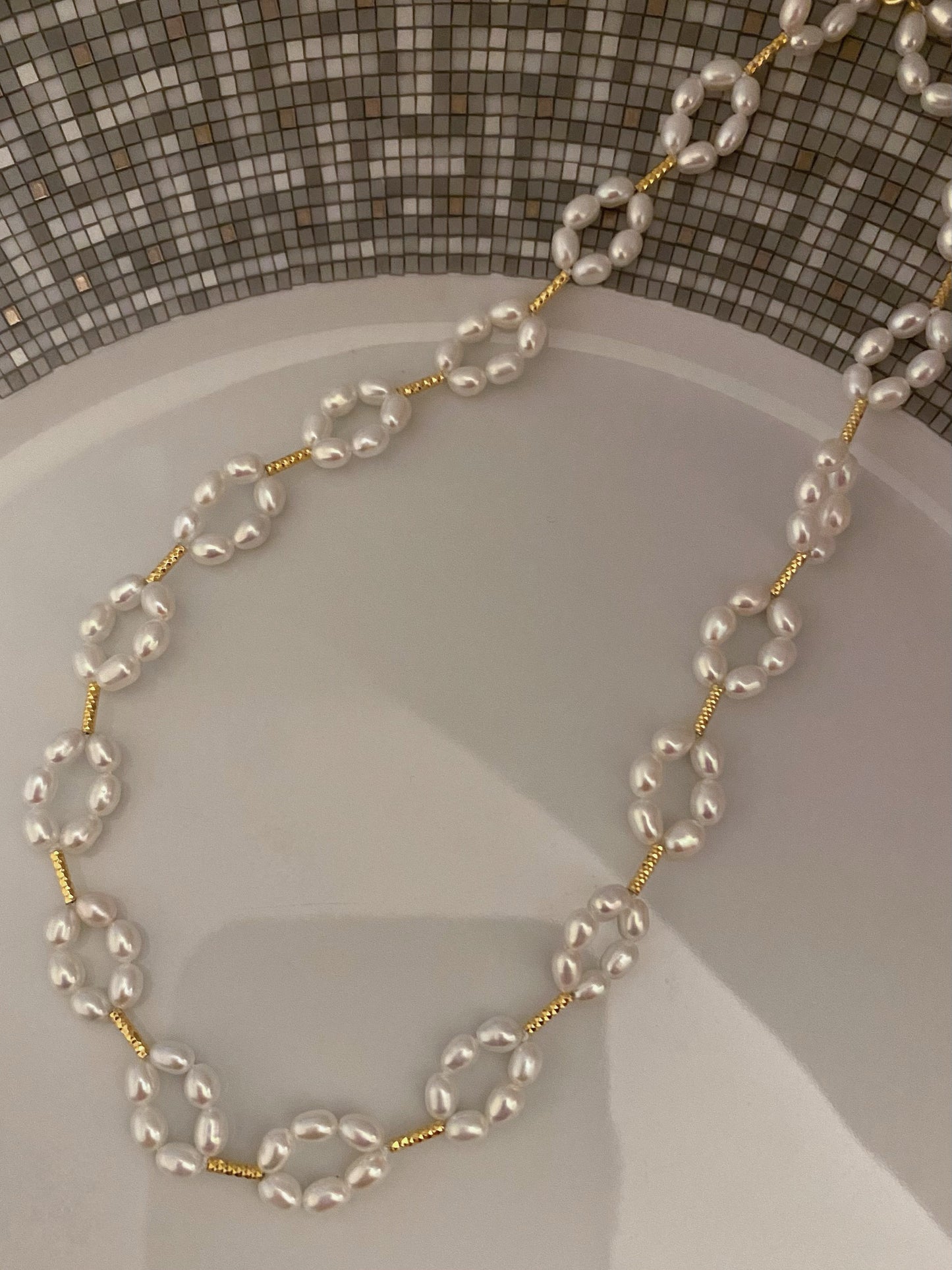 Garland pearl necklace 38+5cm