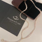 Y necklace with pearls of gradual sizes, 68cm