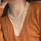 Collier en perles de taille dégradée, 50cm