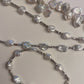 Keshi pearl station necklace (Rare silver blue color)