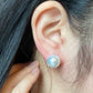 4A+ Boucles d'oreilles en perle bouton