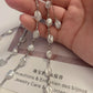 Keshi pearl station necklace (Rare silver blue color)