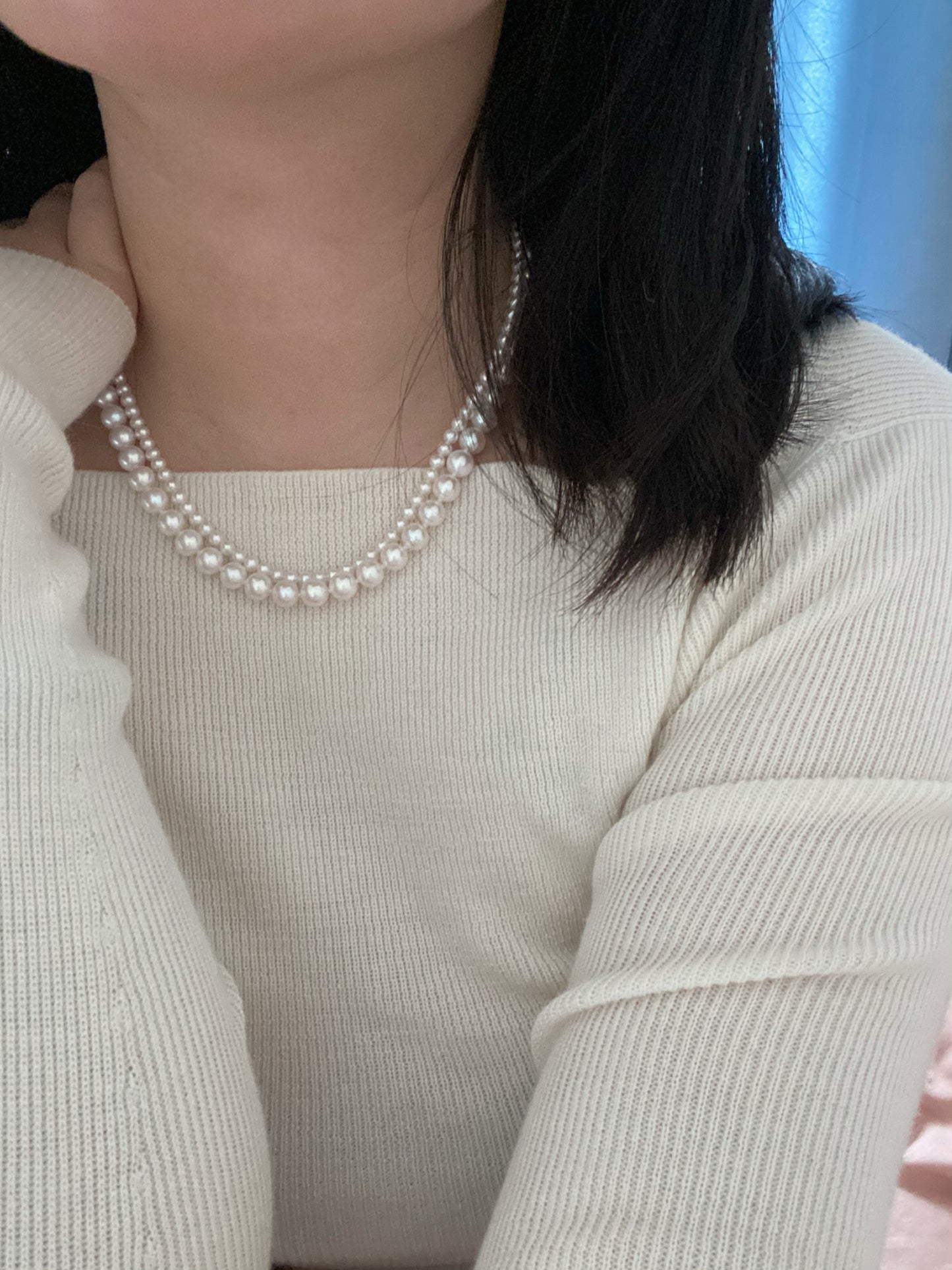 6-7mm freshwater akoya pearl necklace