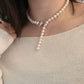 Bowknot pearl necklace