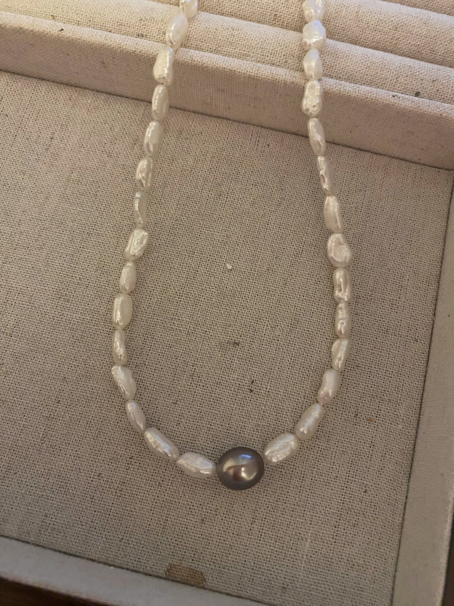 Keshi pearl necklace 40+5cm