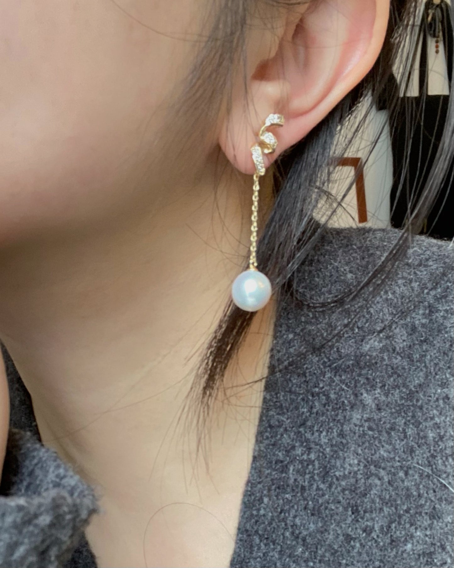 Made in Japan, chain earrings