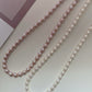 Excellent oval pearl necklace, 4-5 or 5-6mm