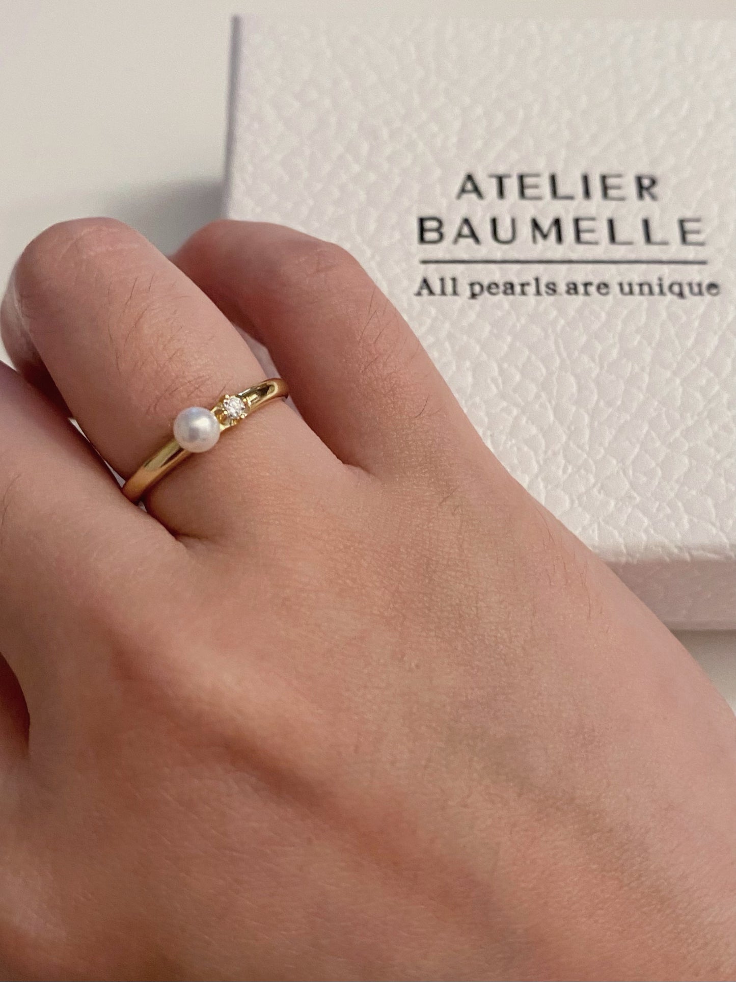 Bague mini perle