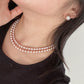 Excellent oval pearl necklace, 4-5 or 5-6mm