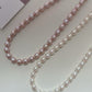 Excellent oval pearl necklace, 4-5 or 5-6mm