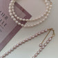 Excellent oval pearl necklace, 4-5 or 5-6mm