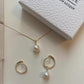 2 in 1, Pendant pearl hoop earrings