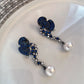 Blue butterfly earrings