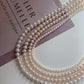 High quality pearls necklace, small sizes 2-5mm