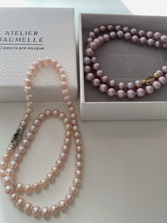 Collier perles de rose, 6-7mm Top GEMME