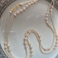 Fancy pearls rope necklace, 120cm