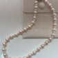 Star station pearl collar necklace, 4+7mm