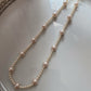 Star station pearl matinee necklace, 55cm