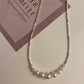 Silver necklace with high quality pearls