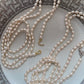 Oval pearl rope necklace, 95cm/120cm