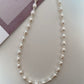 Interlaced oval pearl necklace, 4-5mm