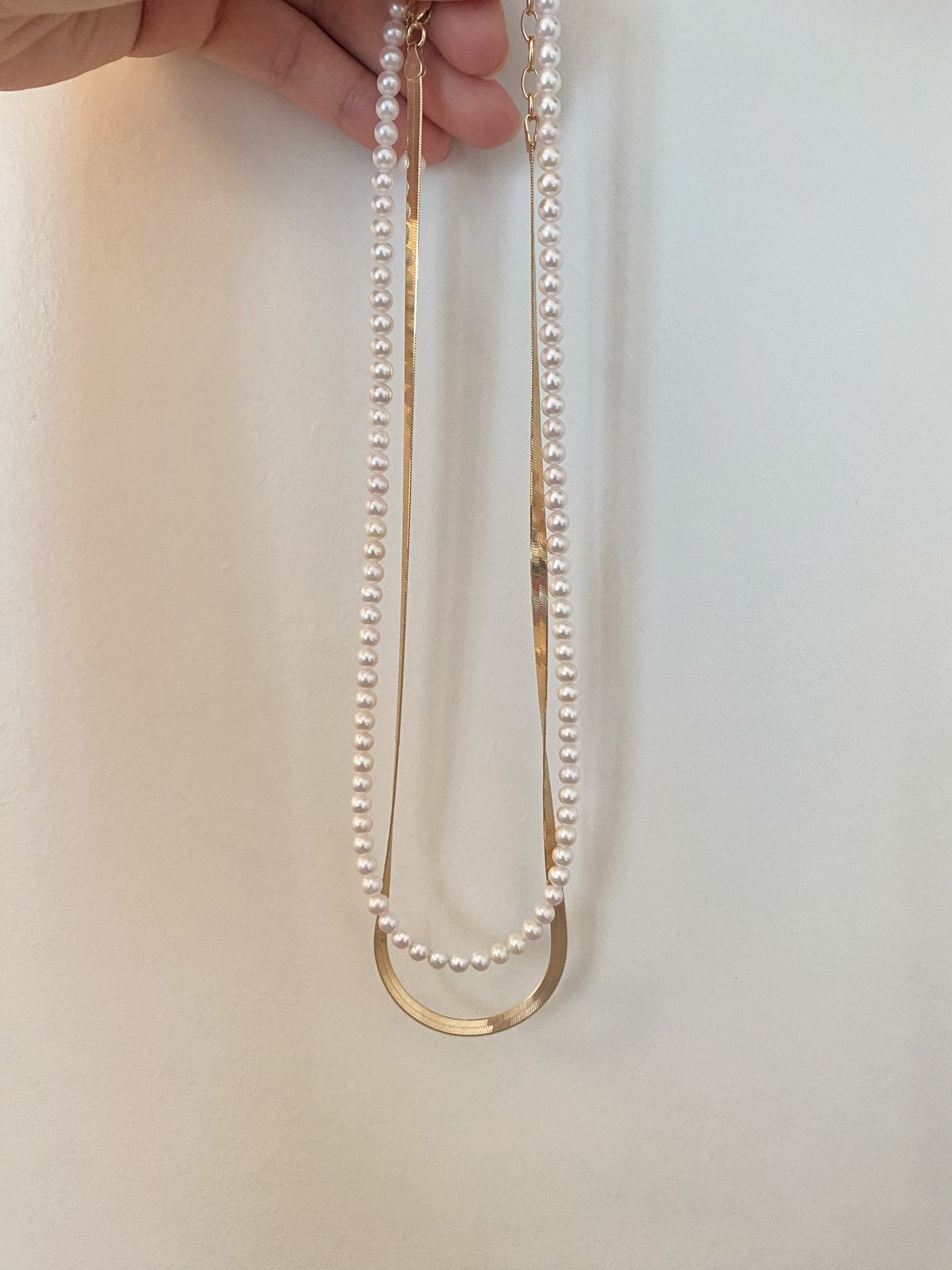 Made in Italy, Flat snake chain necklace 3mm