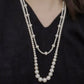 Star station pearl matinee necklace, 55cm