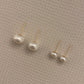 4A+ Button pearls stud earrings