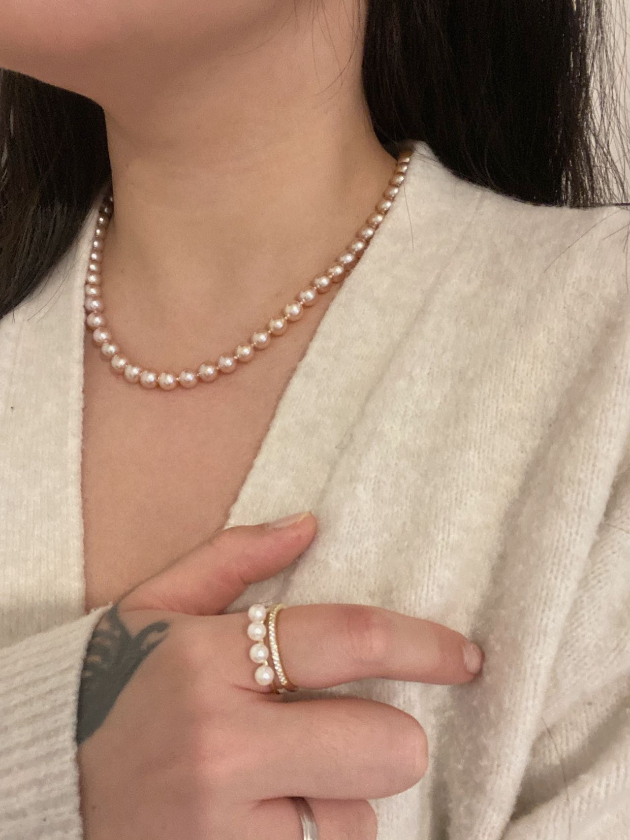 4 Pearls ring