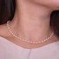 Interlaced oval pearl necklace, 4-5mm