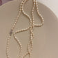 Oval pearl rope necklace, 95cm/120cm