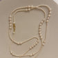 Fancy pearls rope necklace, 120cm