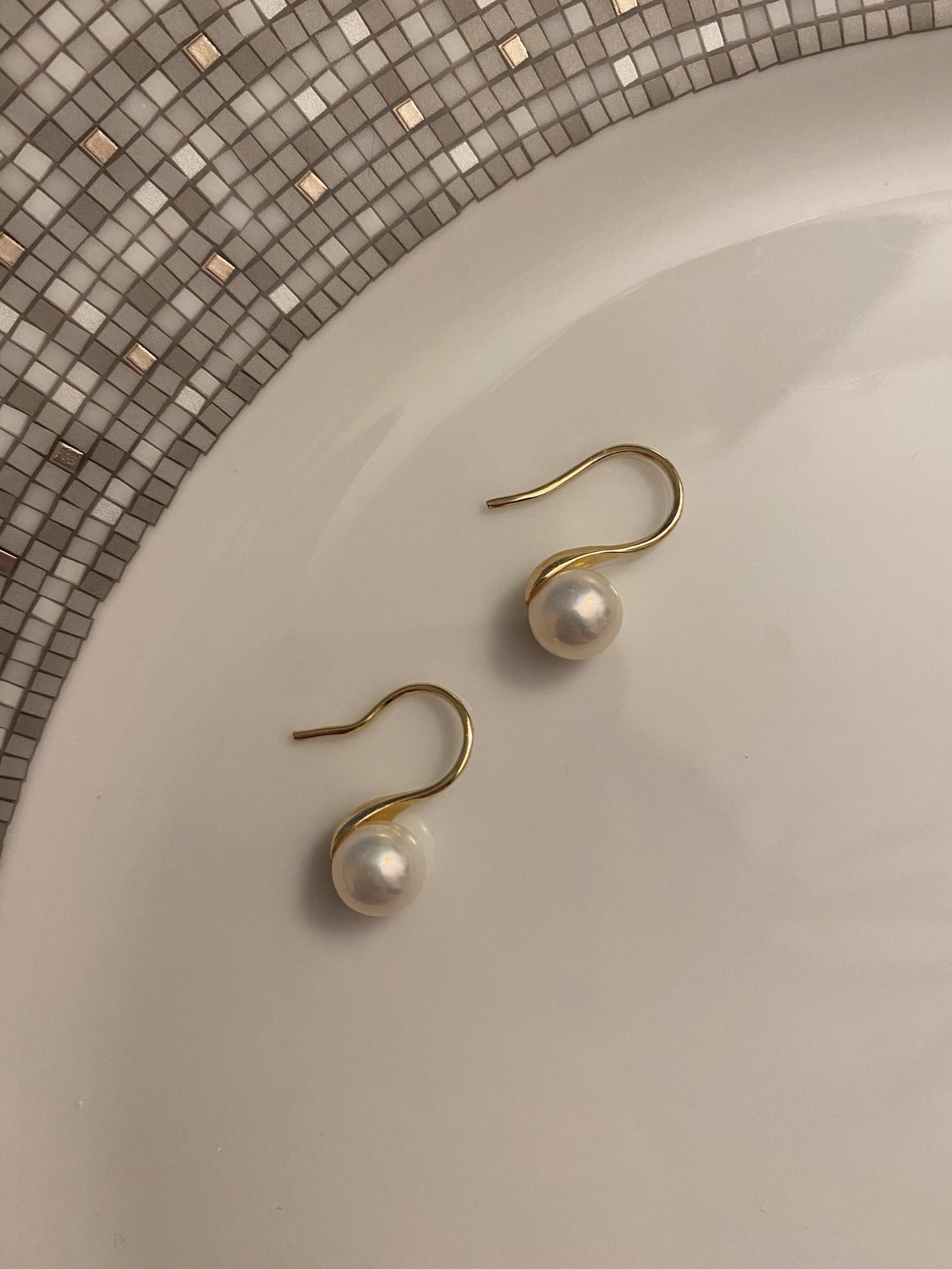 18K Gold Plated Flattened French Earrings hooks - luxury quality