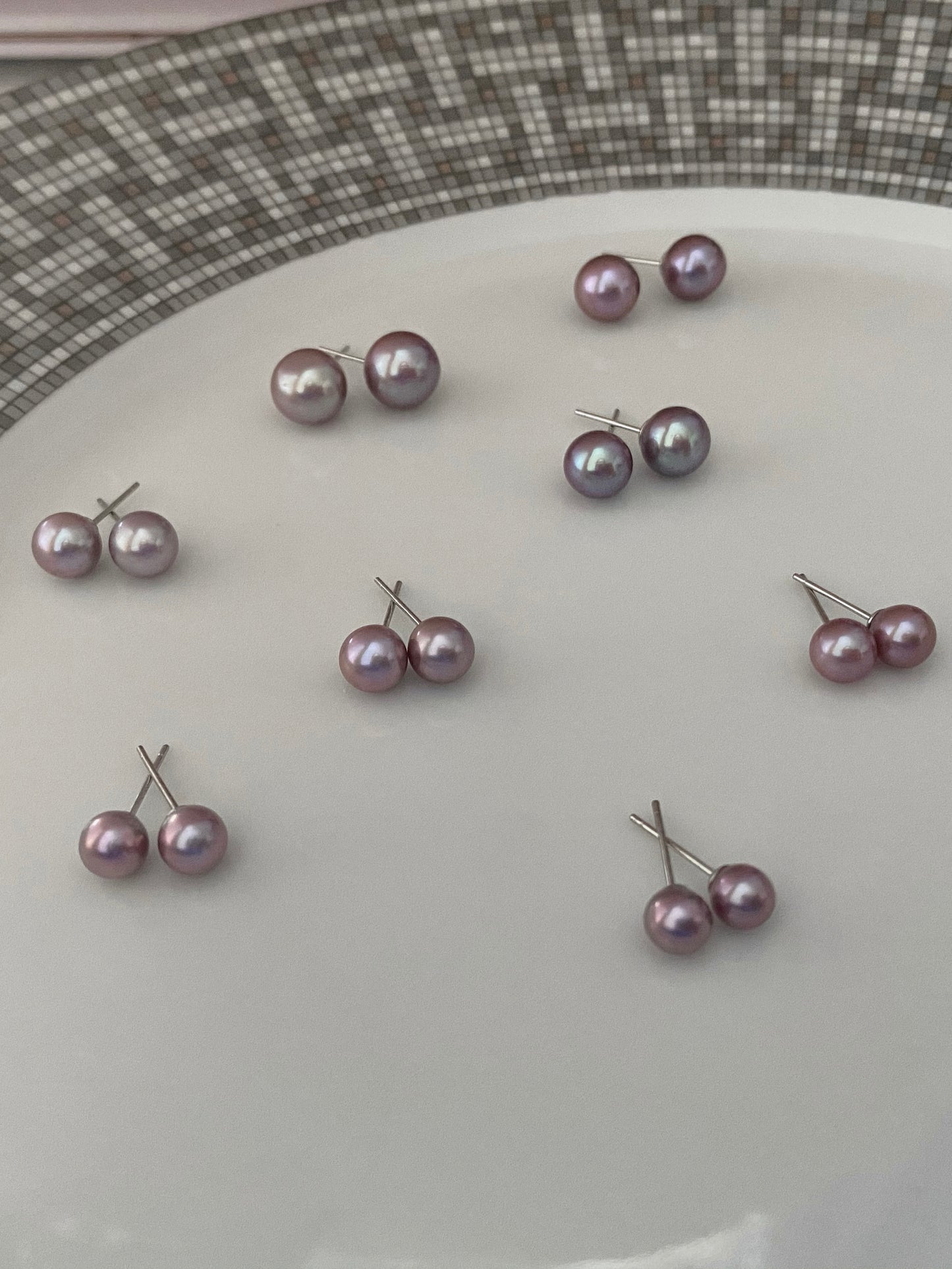 Boucles d'oreilles de violette