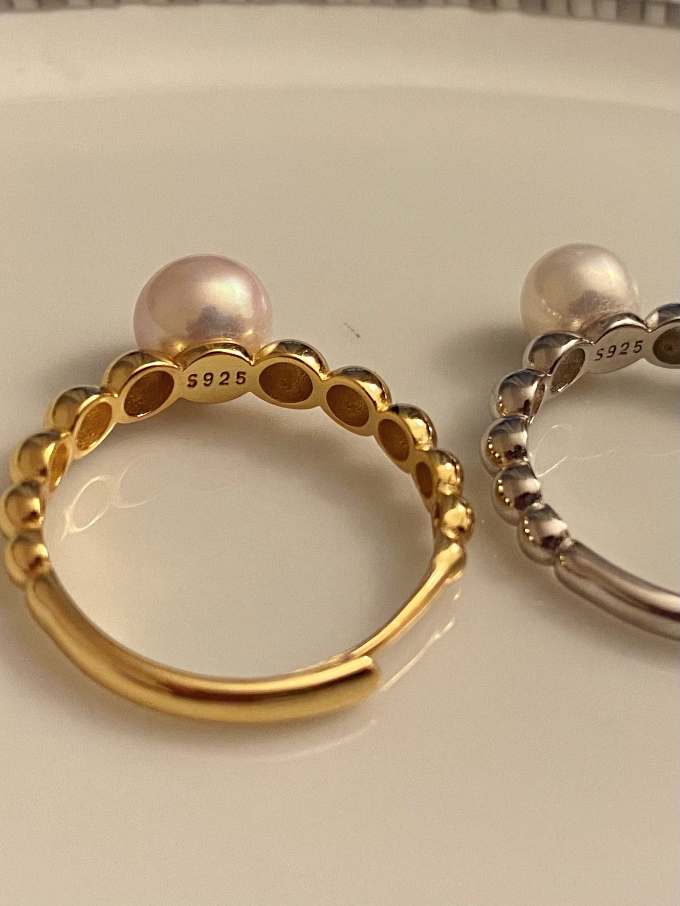 Bubble pearl rings