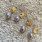 Boucles d'oreilles pendantes lilas