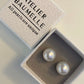 4A+ Button pearls stud earrings