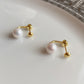 2 in 1, Golden bean pearl earrings