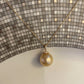 South sea golden pearl pendant necklace 18K GOLD