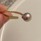 Single pearl balance bar ring