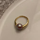 Oval pearl ring